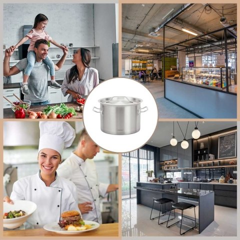 GARNEK GASTRONOMICZNY Z POKRYWĄ STALOWĄ Ø25cm 9L KINGHOFF KH-2021