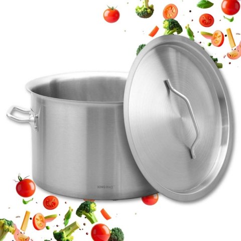 GARNEK GASTRONOMICZNY Z POKRYWĄ STALOWĄ Ø32cm 17L KINGHOFF KH-2023