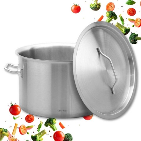 GARNEK GASTRONOMICZNY Z POKRYWĄ STALOWĄ Ø36cm 24L KINGHOFF KH-2024