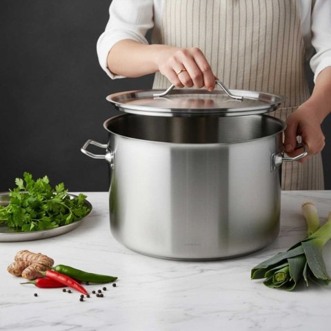 GARNEK GASTRONOMICZNY Z POKRYWĄ STALOWĄ Ø40cm 32L KINGHOFF KH-2026