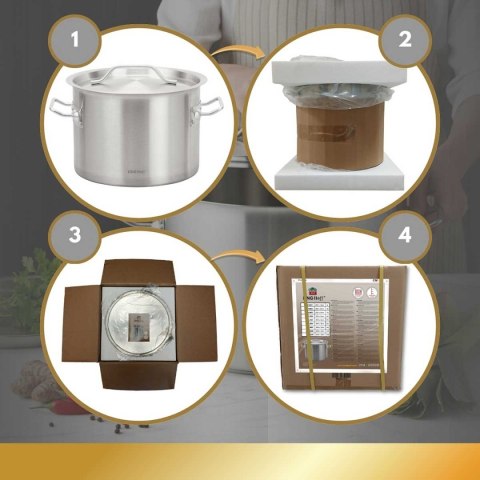 GARNEK GASTRONOMICZNY Z POKRYWĄ STALOWĄ Ø40cm 32L KINGHOFF KH-2026