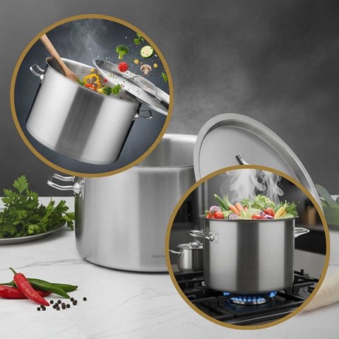 GARNEK GASTRONOMICZNY Z POKRYWĄ STALOWĄ Ø55cm 83L KINGHOFF KH-2029