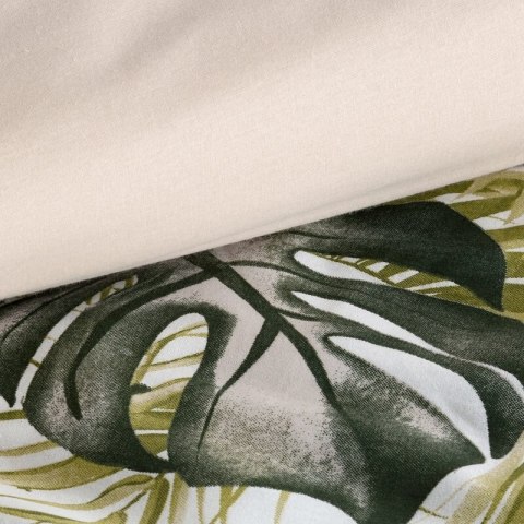 KOMPLET POŚCIELI BAWEŁNIANEJ AMBER 140 X 200 CM BIAŁY