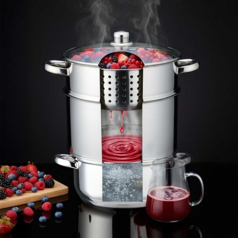 SOKOWNIK PAROWY 8L INDUKCJA GAZ KLAUSBERG KB-9032 GARNEK DO SOKU