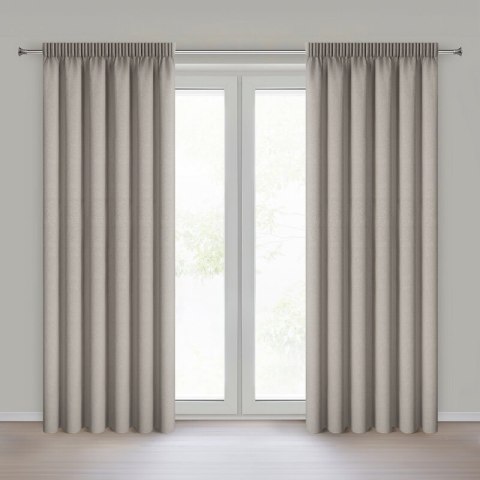 ZASŁONA GOTOWA ZOEY NA TAŚMIE 140 X 270 CM CIEMNOBEŻOWY