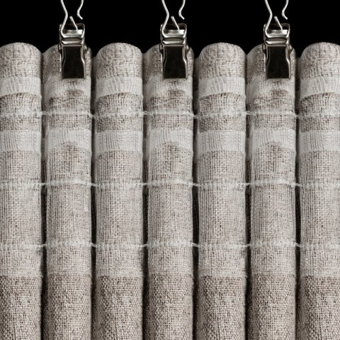 ZASŁONA GOTOWA ZOEY NA TAŚMIE 140 X 270 CM CIEMNOBEŻOWY