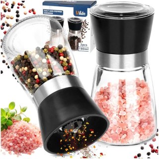 ZESTAW RĘCZNYCH MŁYNKÓW DO PIEPRZU I SOLI SZKLANYCH 259460