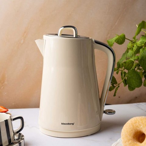 CZAJNIK ELEKTRYCZNY 1,7L KLAUSBERG KB-9016 KREMOWY