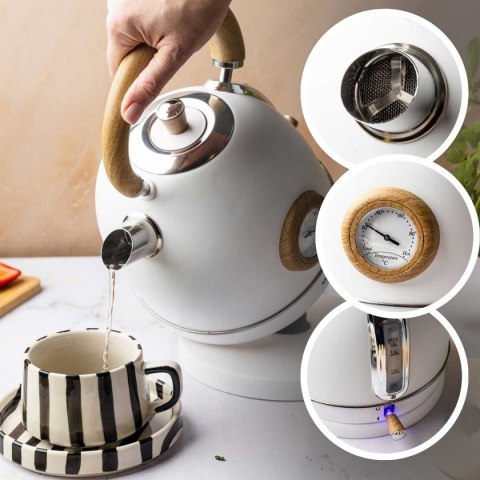 CZAJNIK ELEKTRYCZNY 1,8L Z TERMOMETREM KLAUSBERG KB-9007 RETRO