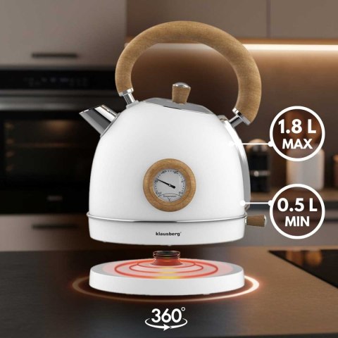 CZAJNIK ELEKTRYCZNY 1,8L Z TERMOMETREM KLAUSBERG KB-9007 RETRO
