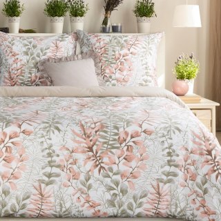 KOMPLET POŚCIELI BAWEŁNIANEJ FREESIA 160 X 200 CM PUDROWY RÓŻ