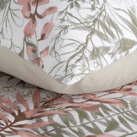 KOMPLET POŚCIELI BAWEŁNIANEJ FREESIA 160 X 200 CM PUDROWY RÓŻ