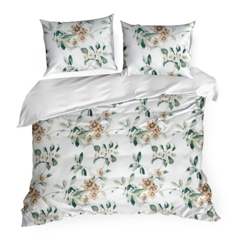 KOMPLET POŚCIELI BAWEŁNIANEJ NIKOLA 160 X 200 CM BIAŁY