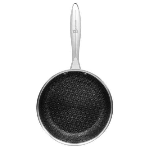 PATELNIA STALOWA 28cm Z POWŁOKĄ PLASTER MIODU 5552