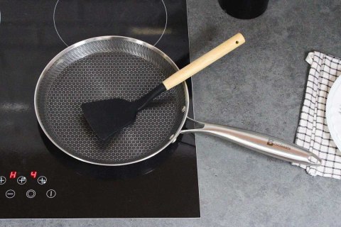 PATELNIA STALOWA DO NALEŚNIKÓW 24cm Z POWŁOKĄ PLASTER MIODU 5546