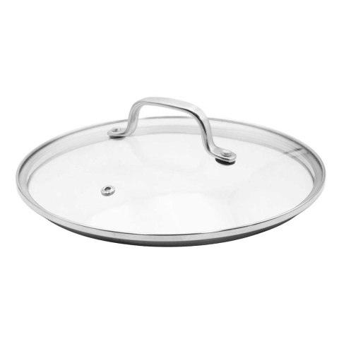 PATELNIA STALOWA Z POKRYWKĄ 28cm POWŁOKA PLASTER MIODU 5556