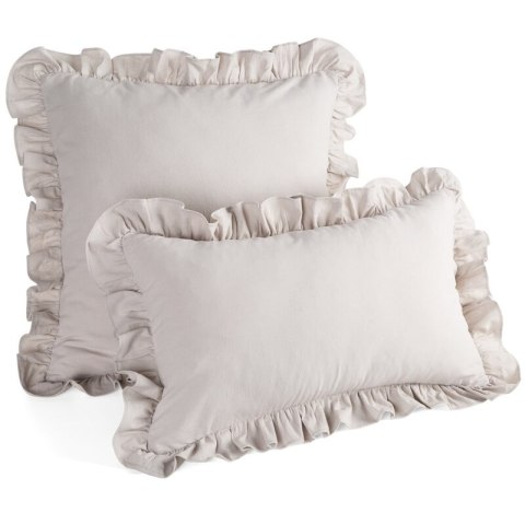 POSZEWKA FALBANKA 45 X 45 CM BEŻOWY