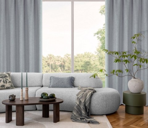 ZASŁONA GOTOWA JULA2 NA TAŚMIE 140 X 270 CM CIEMNONIEBIESKI