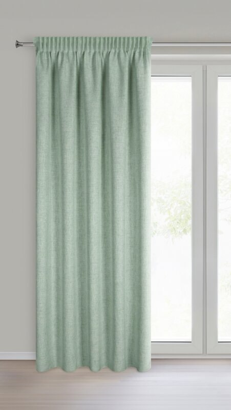 ZASŁONA GOTOWA JULA2 NA TAŚMIE 140 X 270 CM CIEMNOZIELONY