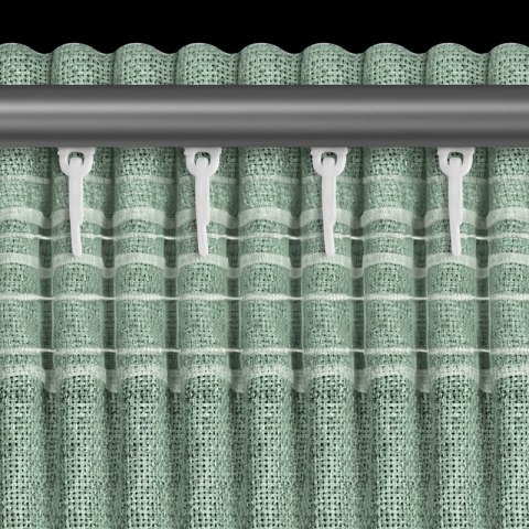 ZASŁONA GOTOWA JULA2 NA TAŚMIE 140 X 270 CM CIEMNOZIELONY