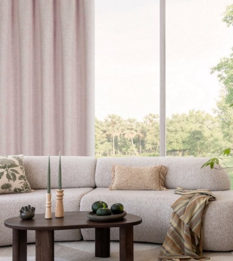 ZASŁONA GOTOWA JULA2 NA TAŚMIE 140 X 270 CM PUDROWY