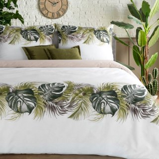 KOMPLET POŚCIELI BAWEŁNIANEJ AMBER 160 X 200 CM BIAŁY