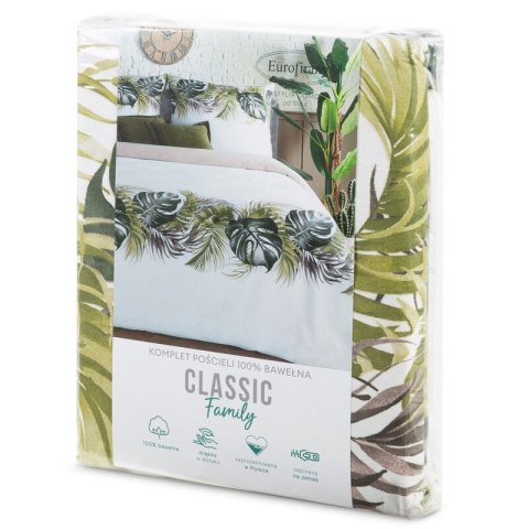 KOMPLET POŚCIELI BAWEŁNIANEJ AMBER 160 X 200 CM BIAŁY