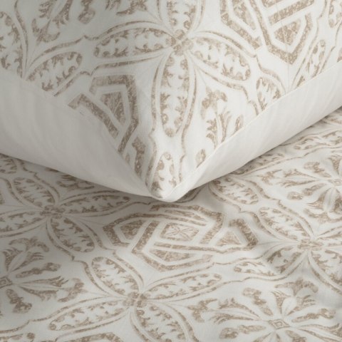 KOMPLET POŚCIELI SATYNOWEJ SPRING100 140 X 200 CM CIEMNOBEŻOWY