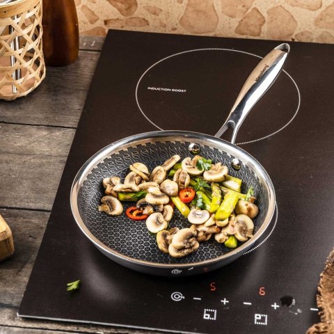 PATELNIA STALOWA 24cm Z POWŁOKĄ PLASTER MIODU KLAUSEBRG KB-9022