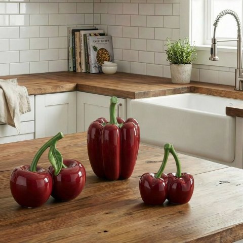 FIGURKA DEKORACYJNA SIMON 12 X 7 X 12 CM CZERWONY