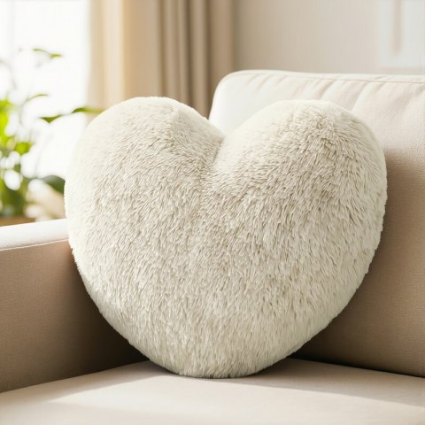 POSZEWKA HEART 45 X 45 CM KREMOWY