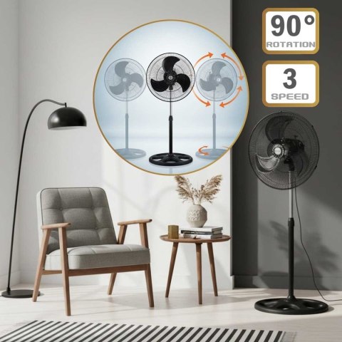 WENTYLATOR WIATRAK PODŁOGOWY BIURKOWY ŚCIENNY 3w1 KLAUSBERG KB-9042