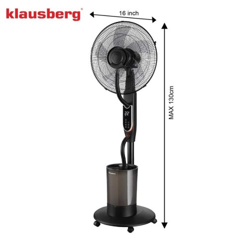 WENTYLATOR WIATRAK PODŁOGOWY MGIEŁKOWY Z NAWILŻACZEM KLAUSBERG KB-9043