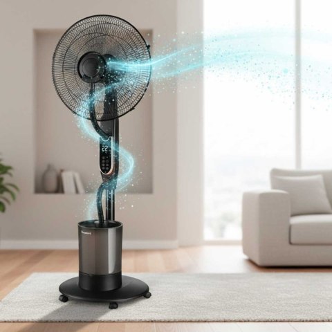 WENTYLATOR WIATRAK PODŁOGOWY MGIEŁKOWY Z NAWILŻACZEM KLAUSBERG KB-9043