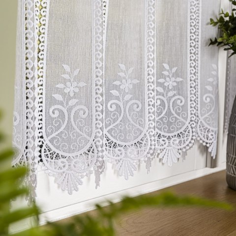 Zazdrostka batystowa z haftem, wysokość 75cm, kolor 001 biały 097626/000/001/000075/1