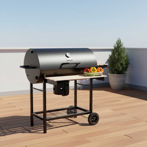 DUŻY GRILL WĘGLOWY NA KÓŁKACH Z PÓŁKAMI KLAUSBERG KB-9033