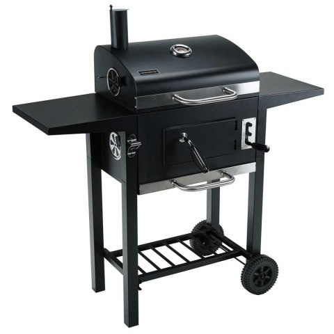 DUŻY GRILL WĘGLOWY NA KÓŁKACH Z PÓŁKAMI KLAUSBERG KB-9034