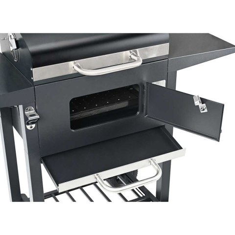 DUŻY GRILL WĘGLOWY NA KÓŁKACH Z PÓŁKAMI KLAUSBERG KB-9034