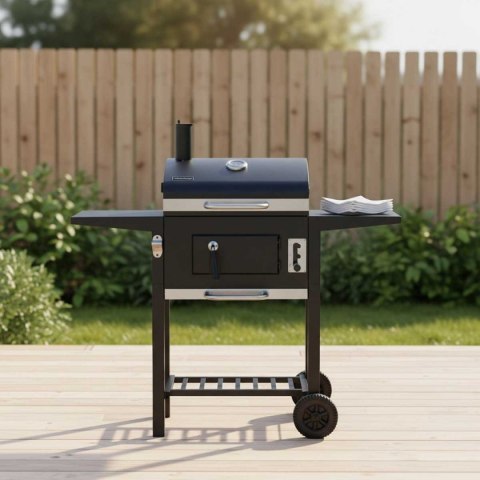 DUŻY GRILL WĘGLOWY NA KÓŁKACH Z PÓŁKAMI KLAUSBERG KB-9034