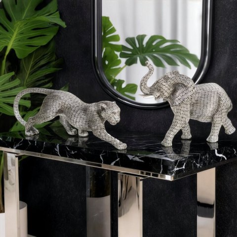 FIGURKA DEKORACYJNA ZURI 34 X 8 X 12 CM SREBRNY