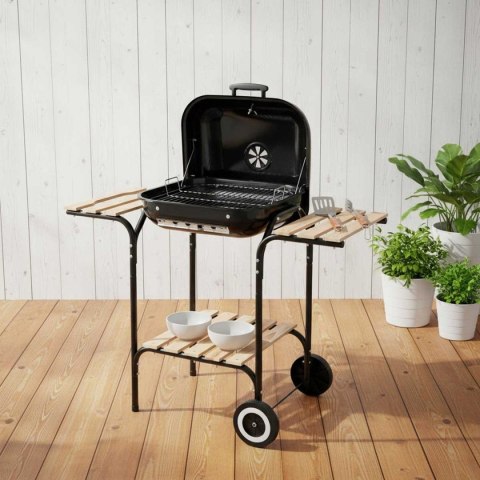 GRILL WĘGLOWY NA KÓŁKACH Z PÓŁKAMI KINGHOFF KH-2034