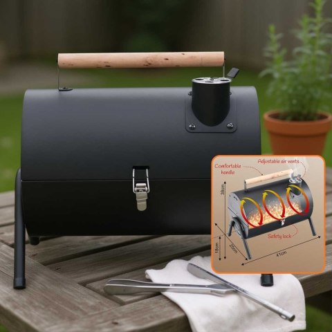 GRILL WĘGLOWY PRZENOŚNY SKŁADANY KINGHOFF KH-2032