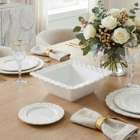 MISA DEKORACYJNA BELIA (01) 23 X 23 X 9 CM KREMOWY