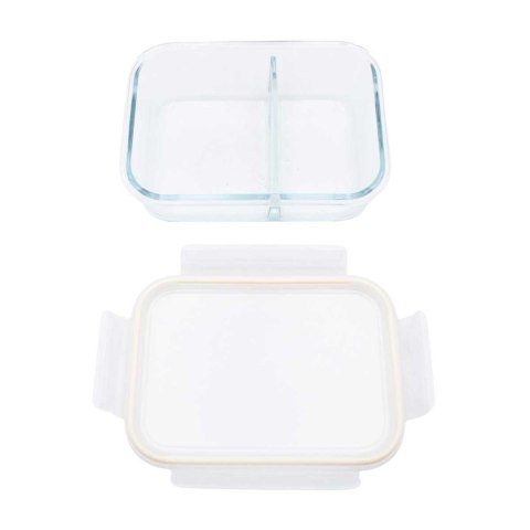 SZKLANY POJEMNIK 1000ml LUNCH BOX Z PRZEGRODĄ SZCZELNY 5623