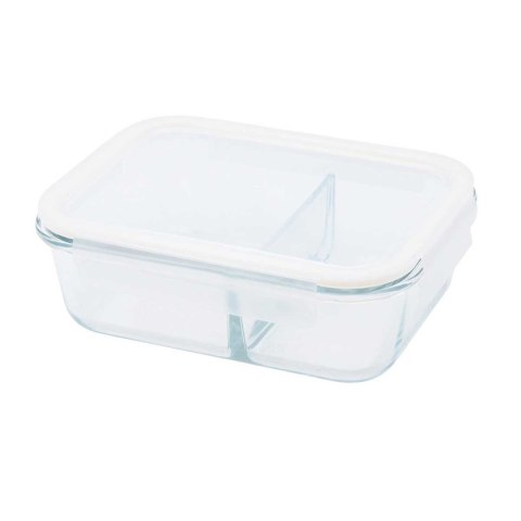 SZKLANY POJEMNIK 600ml LUNCH BOX Z PRZEGRODĄ SZCZELNY 5622