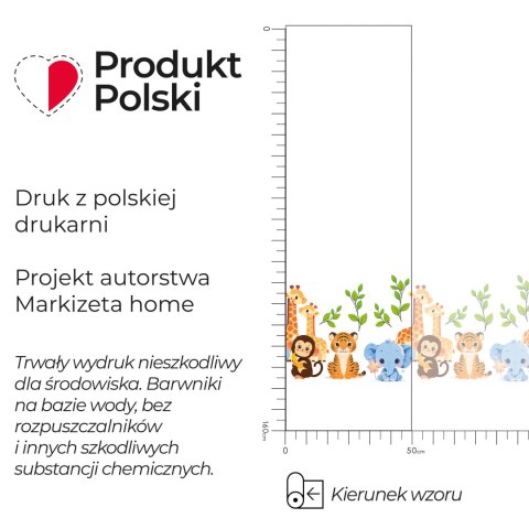 DŻUNGLA NICO Firanka z ołowianką WOAL, wysokość 157cm, kolor 009 wielokolorowy D00451/WOA/009/000157/1