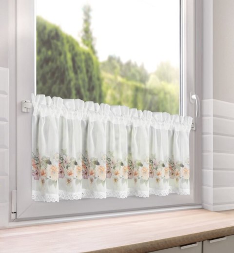 FIRANA GOTOWA FLOWERY NA TAŚMIE 150 X 30 CM BIAŁY