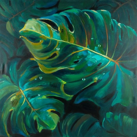 OBRAZ 178 80 X 80 CM ZIELONY