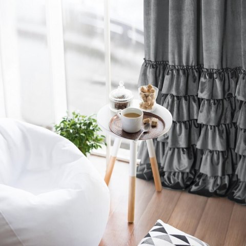 ZASŁONA GOTOWA CHARLOTTE1 NA TAŚMIE 140 X 250 CM STALOWY