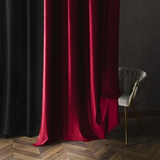 BLACKOUT VELVET Zasłona gotowa na przelotkach, szerokość 140cm x wysokość 230cm, kolor 043 czerwony BLAVEL/ZGP/043/140230/1